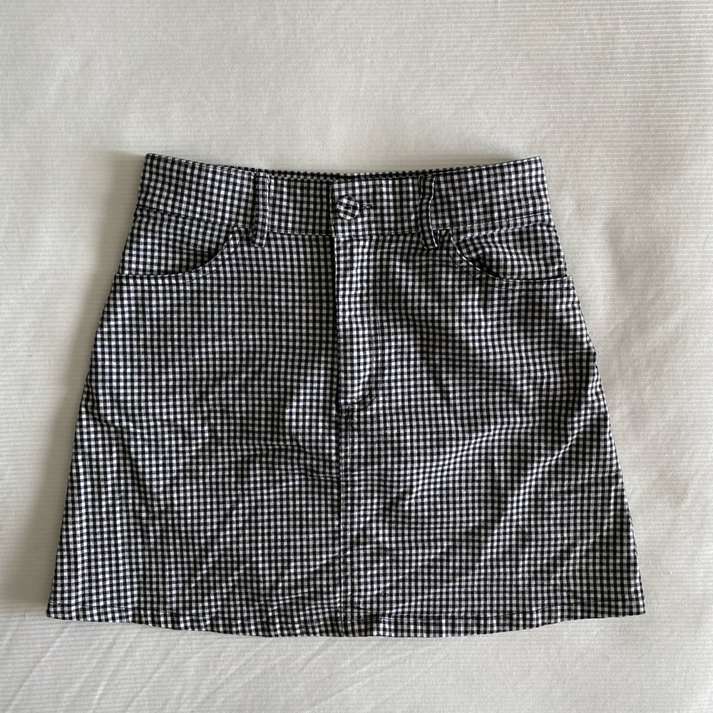 Gingham Mini Skirt